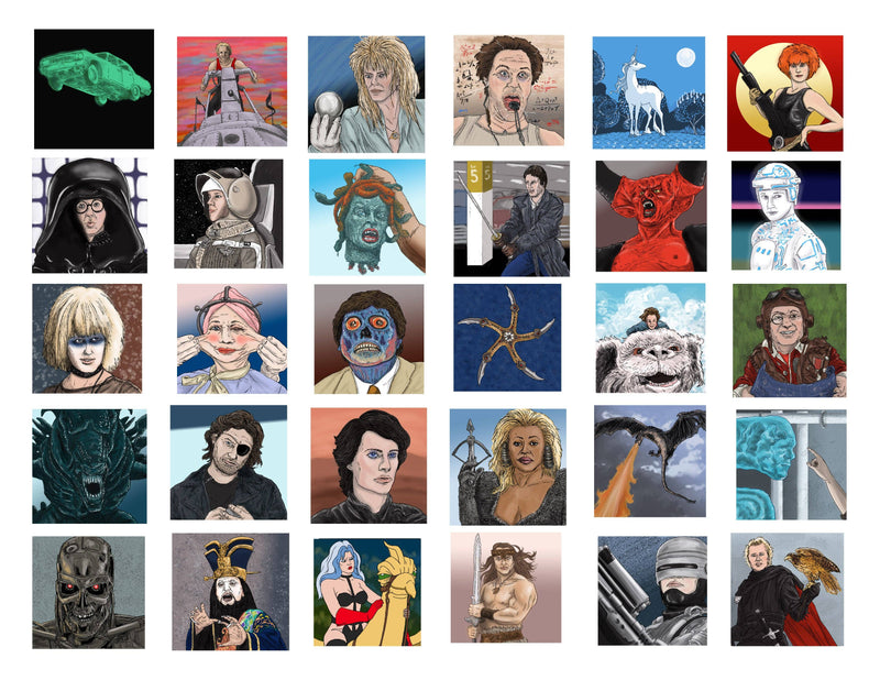 80s Sci-Fi and Fantasy Month of Movies Calendar
