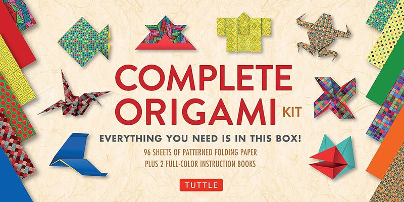 Complete Origami Kit: [Kit with 2 Origami How-to Books, 98 Papers, 30 Projects] This Easy Origami for Beginners Kit is Great for Both Kids and Adults cover image