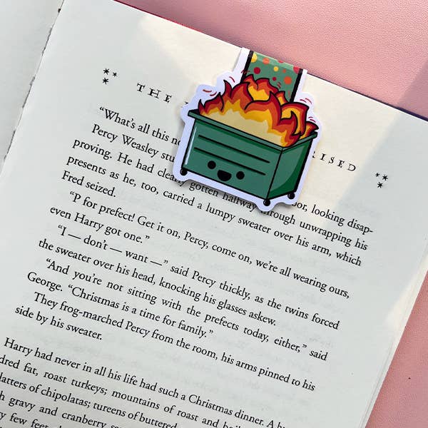 Dumpster Fire Magnetic Bookmark